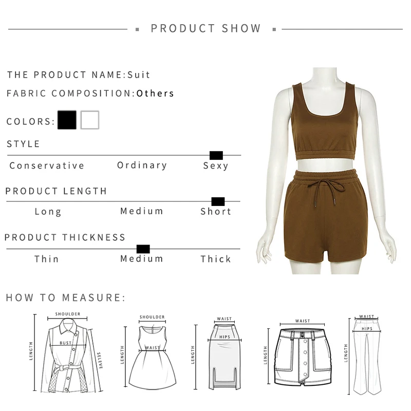 Crop Tops And Drawstring Shorts Set Sexy U-Neck Fitness Tank Top Summer Athleisure Biker Shorts Two Piece Sets Women Streetwear