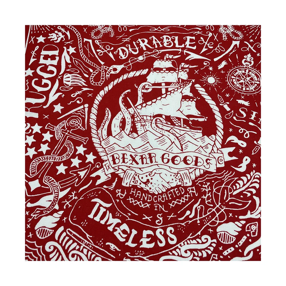 Nautical Print High Quality Hip Hop Cotton Square Scarf Men Bandana Scarf Headband Paisley Gifts For Boys/Girls