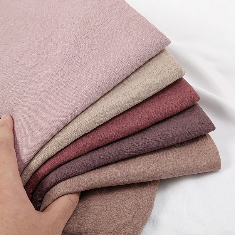 Fashion Muslim Crinkle Hijab Scarf For Women Musulman Soft Cotton Headscarf Islamic Hijab Long Shawls And Wraps Turban 180*90cm