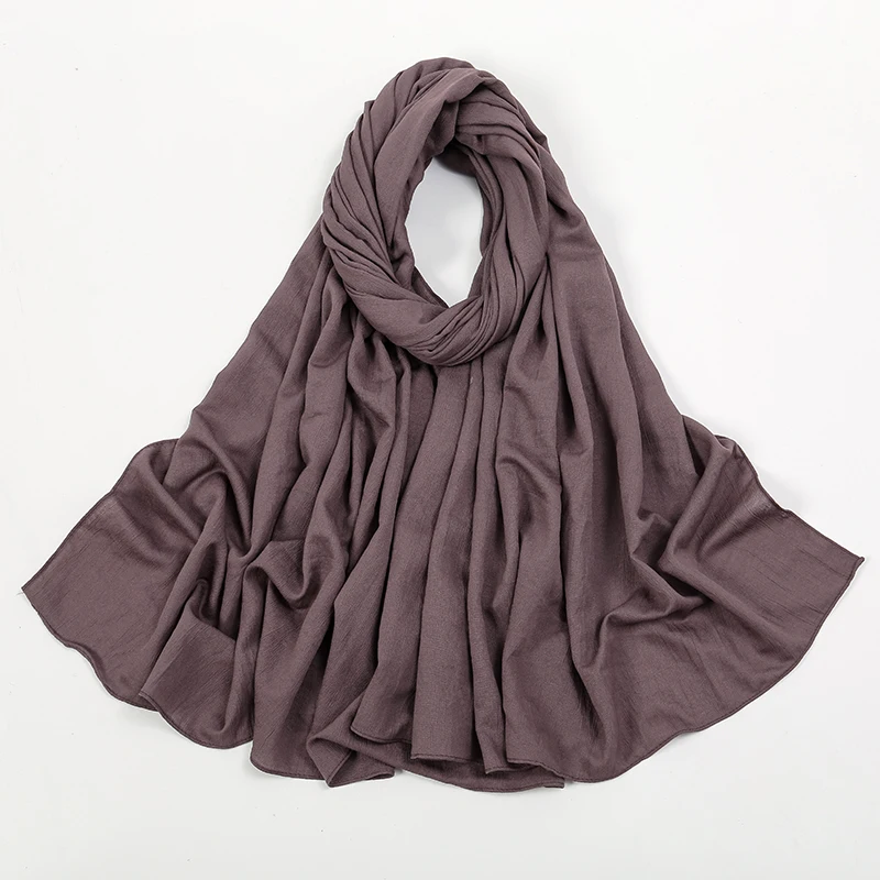 Fashion Muslim Crinkle Hijab Scarf For Women Musulman Soft Cotton Headscarf Islamic Hijab Long Shawls And Wraps Turban 180*90cm
