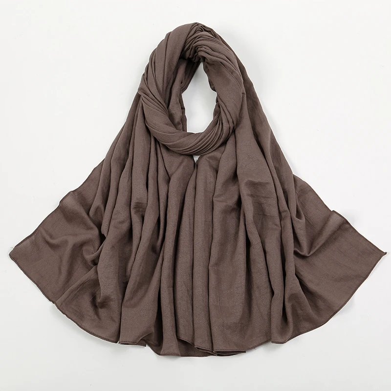 Fashion Muslim Crinkle Hijab Scarf For Women Musulman Soft Cotton Headscarf Islamic Hijab Long Shawls And Wraps Turban 180*90cm