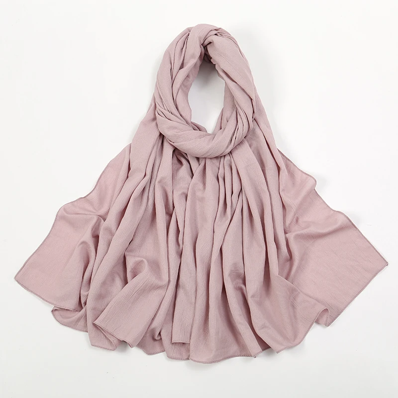 Fashion Muslim Crinkle Hijab Scarf For Women Musulman Soft Cotton Headscarf Islamic Hijab Long Shawls And Wraps Turban 180*90cm
