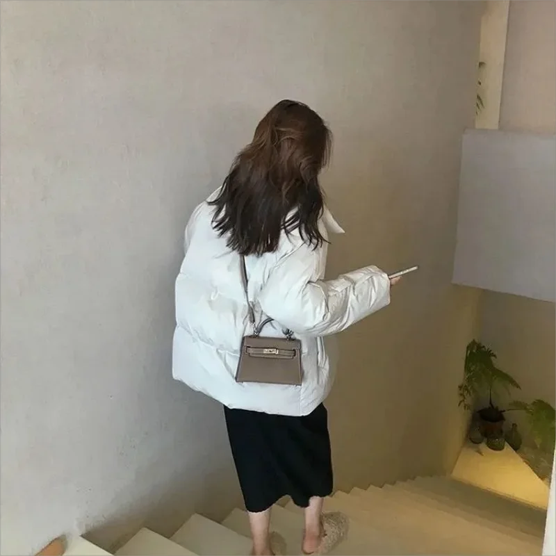 2026 Autumn Winter Puffer Coat Women Thick Down Cotton Padded Jacket Overcoat Female Fashion Casual Loose Parkas Woman