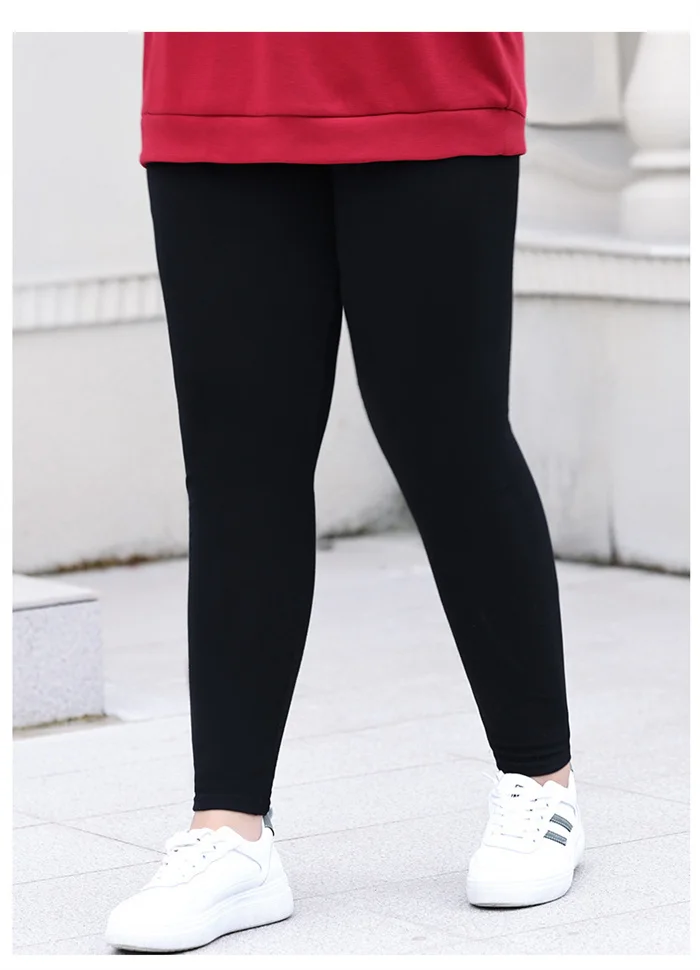 High Waist Fleece Leggings Women Velet Warm Shark Pants Slimming Skinny Stretched Plus Size 100KG 7XL 6XL Girl Thermal Trousers