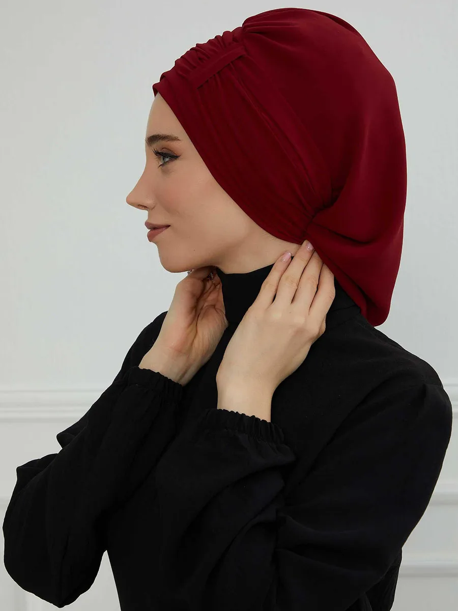 New Plain Muslim Inner Cap Hijabs For Women Solid Hijab Undercap Turban Hat Islamic Muslim Hijabs Patch Designs