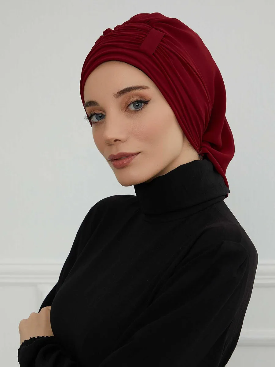 New Plain Muslim Inner Cap Hijabs For Women Solid Hijab Undercap Turban Hat Islamic Muslim Hijabs Patch Designs