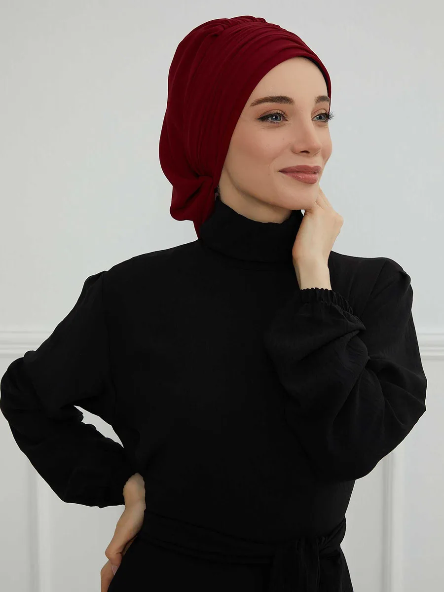 New Plain Muslim Inner Cap Hijabs For Women Solid Hijab Undercap Turban Hat Islamic Muslim Hijabs Patch Designs