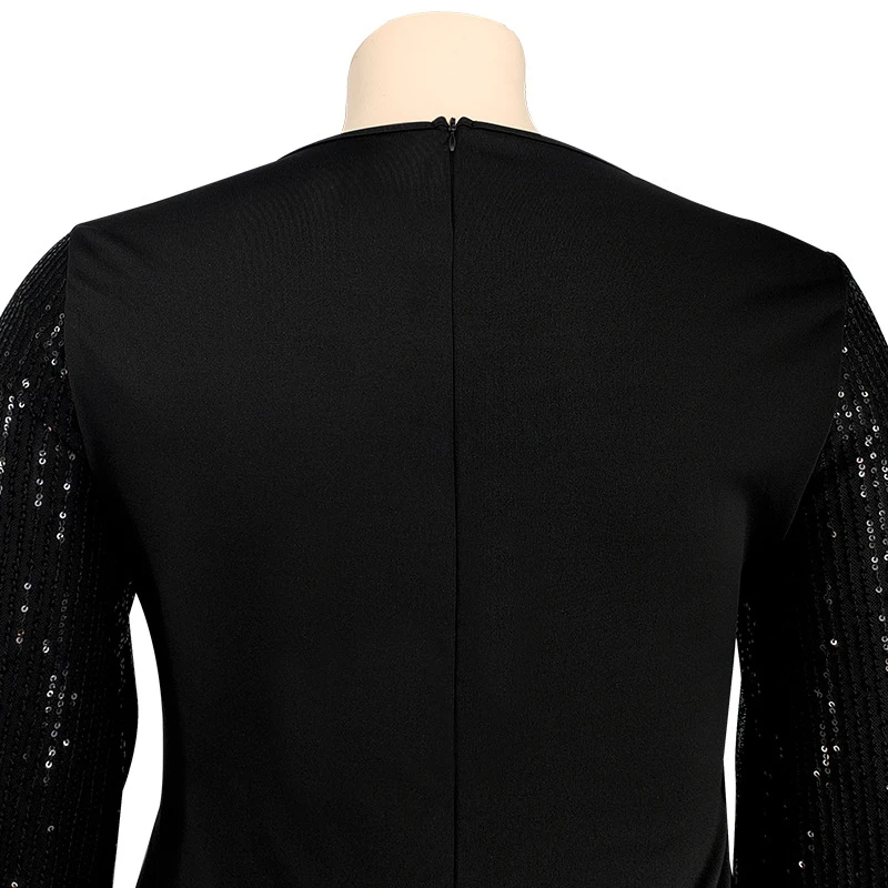 Women Long Sleeve Maxi Dresses Evening Ladies Sexy Plus Size Sequin Dress Glitte Elegant Red Dress Wholesale Dropshipping