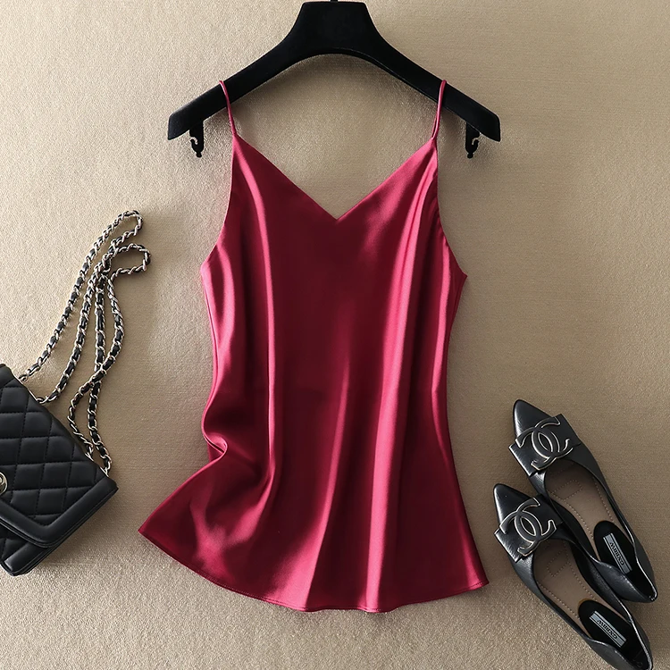 Summer Crop Top Women Camis Silk Satin Tank Top Women Camisole Sleeveless Vest Roupas Femin Cropped 2024 Cropped Top Binder Tran