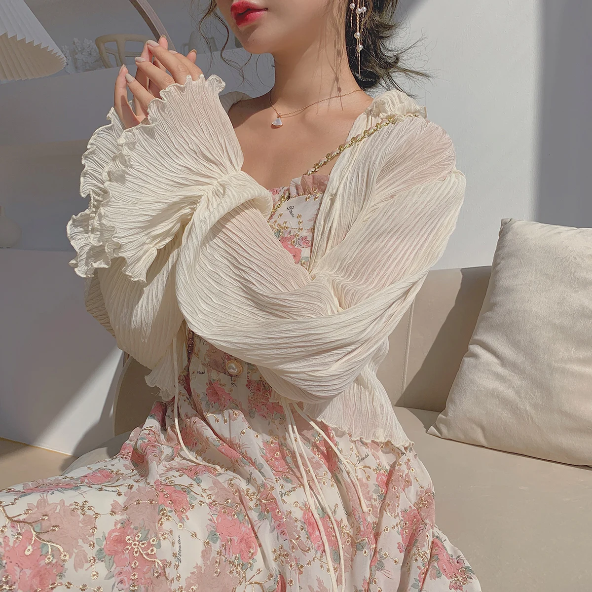 Women Summer Print Floral Midi Dress Vintage Franch Style Female Strapless Party Dress Casual Holiday Lady Boho Vestido