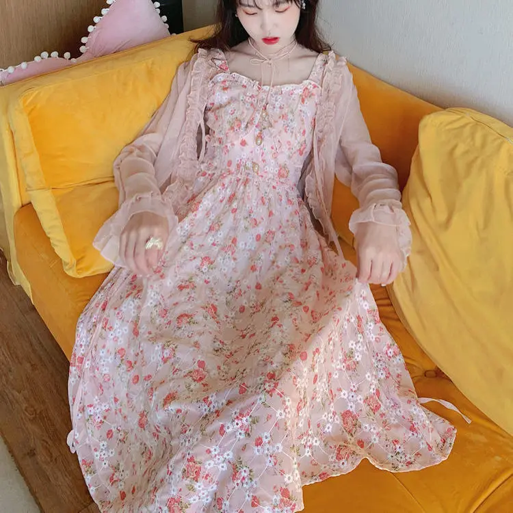 Women Summer Print Floral Midi Dress Vintage Franch Style Female Strapless Party Dress Casual Holiday Lady Boho Vestido