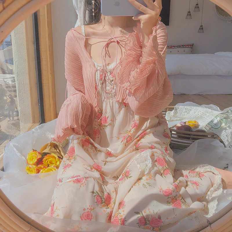 Women Summer Print Floral Midi Dress Vintage Franch Style Female Strapless Party Dress Casual Holiday Lady Boho Vestido