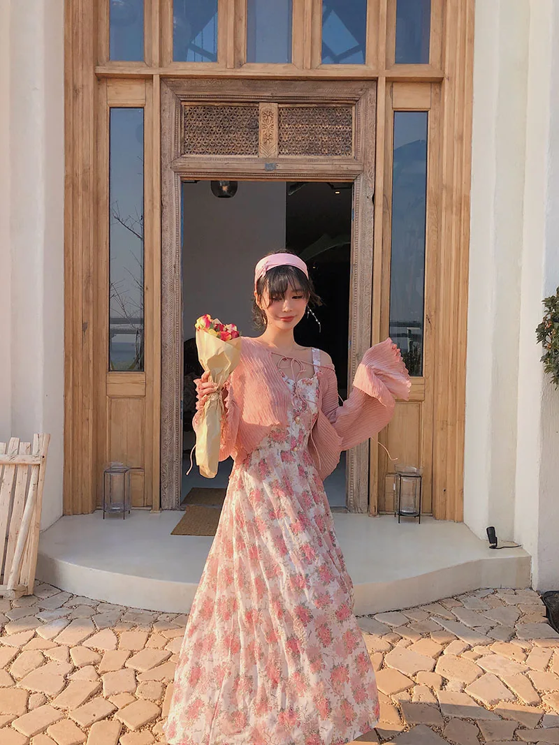 Women Summer Print Floral Midi Dress Vintage Franch Style Female Strapless Party Dress Casual Holiday Lady Boho Vestido