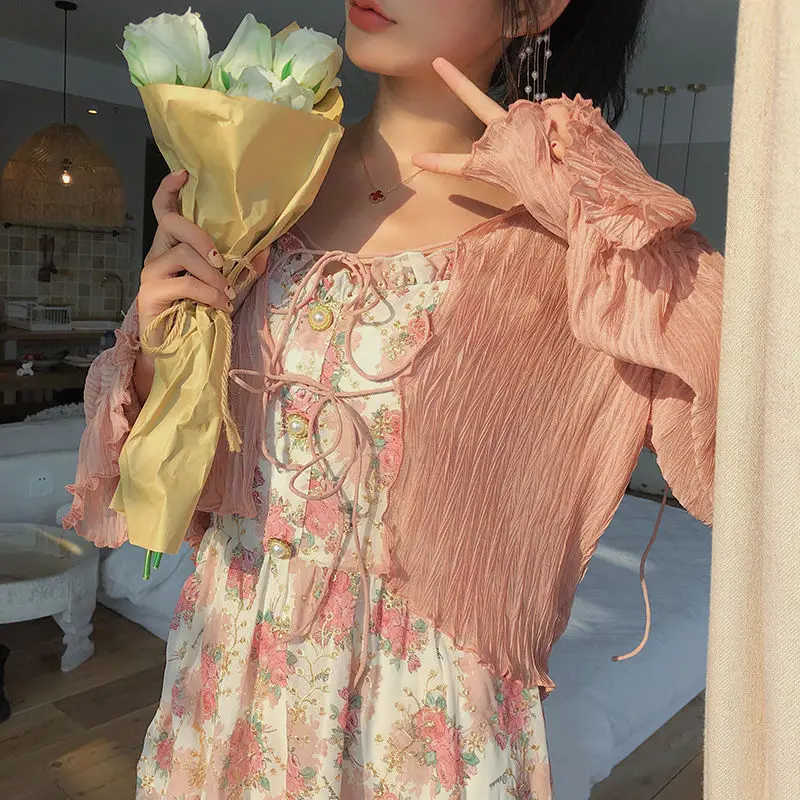 Women Summer Print Floral Midi Dress Vintage Franch Style Female Strapless Party Dress Casual Holiday Lady Boho Vestido