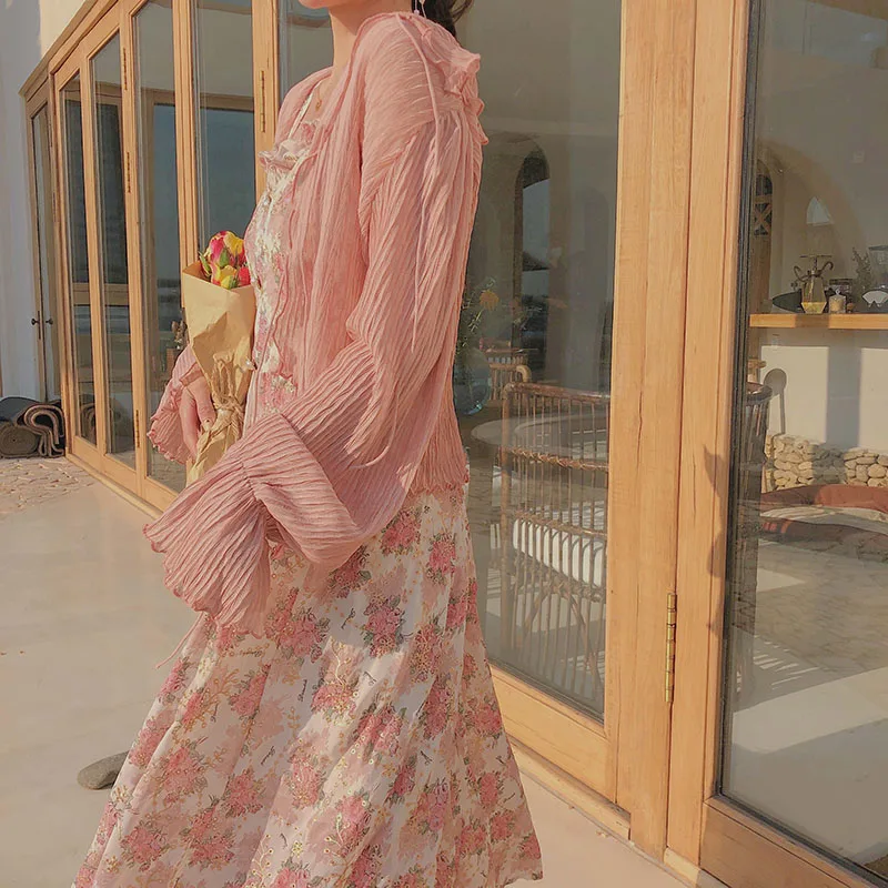 Women Summer Print Floral Midi Dress Vintage Franch Style Female Strapless Party Dress Casual Holiday Lady Boho Vestido