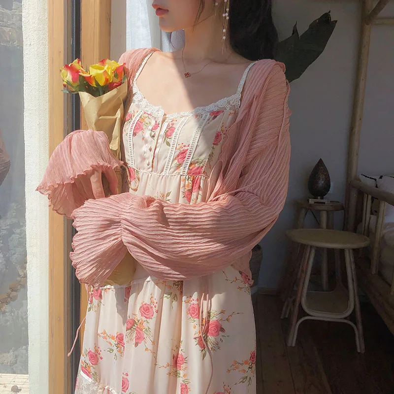 Women Summer Print Floral Midi Dress Vintage Franch Style Female Strapless Party Dress Casual Holiday Lady Boho Vestido