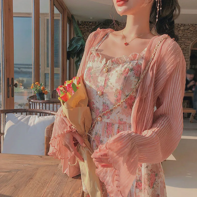 Women Summer Print Floral Midi Dress Vintage Franch Style Female Strapless Party Dress Casual Holiday Lady Boho Vestido