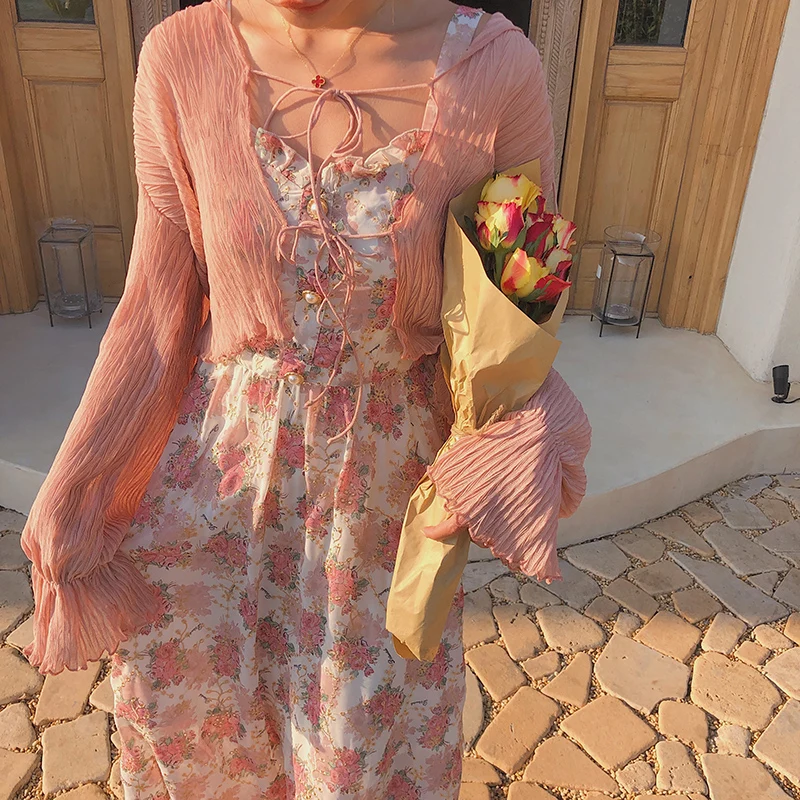 Women Summer Print Floral Midi Dress Vintage Franch Style Female Strapless Party Dress Casual Holiday Lady Boho Vestido