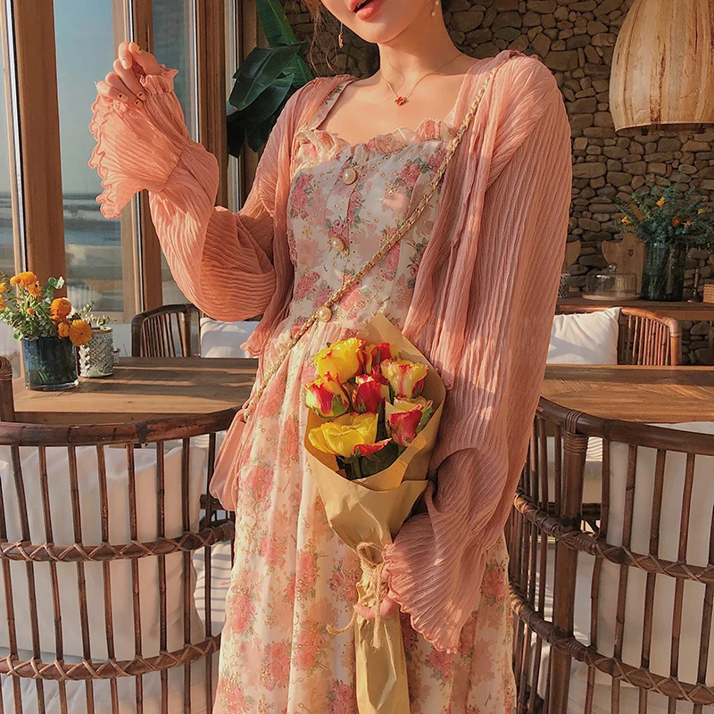Women Summer Print Floral Midi Dress Vintage Franch Style Female Strapless Party Dress Casual Holiday Lady Boho Vestido