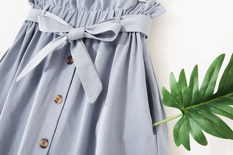 Women Casual Cotton Skirts Spring Summer Korean Style Solid Elegant High Waist Single-Breasted Bow Lace Up A-Line Midi Skir