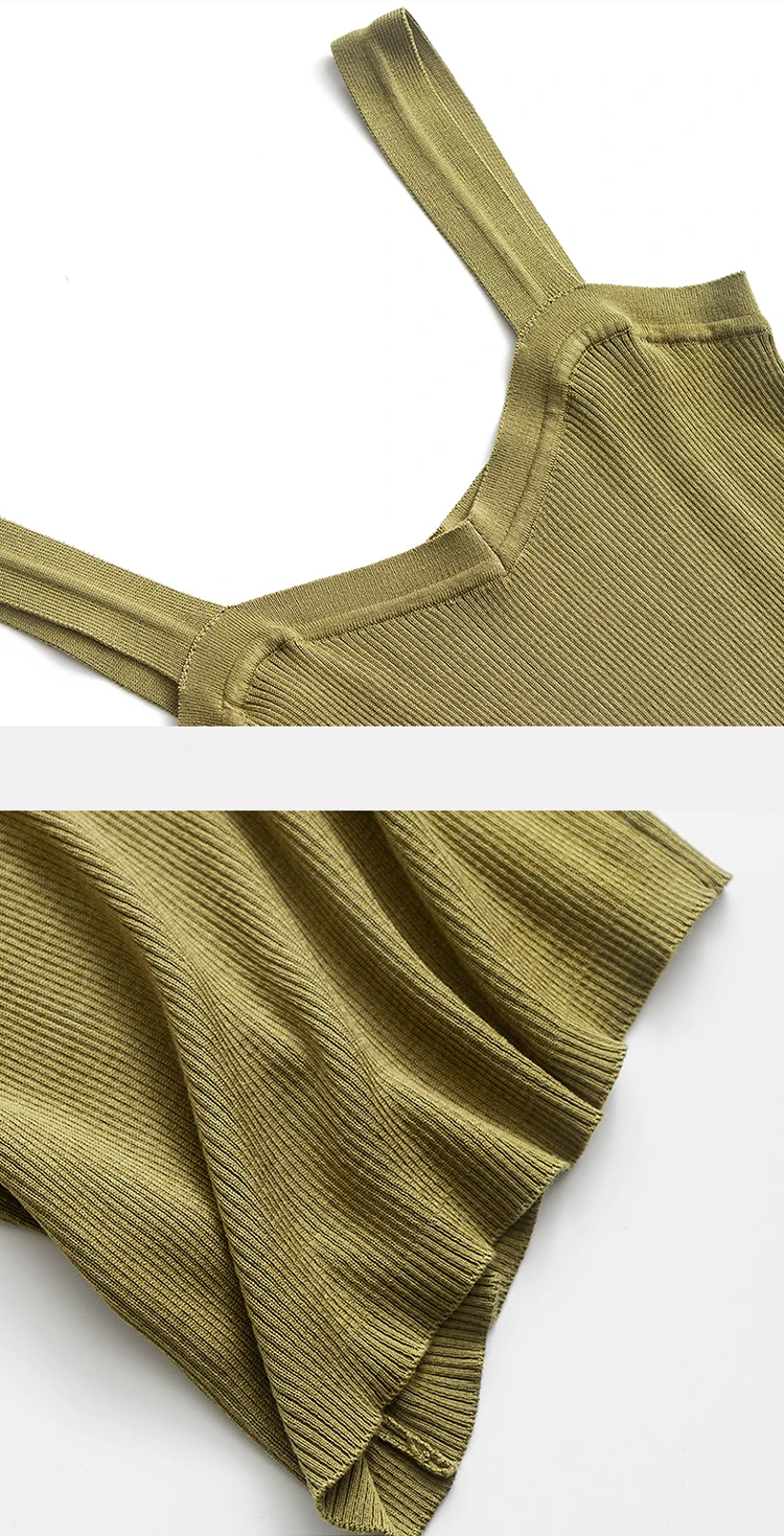 SuyaDream Women Silk Camisole 70%Silk 30%Cotton Kitted Chic Camis 2025 Spring Summer Solid Bottoming Shirt