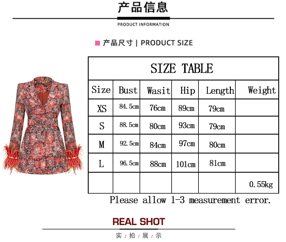 Temperament Floral Suit Collar Waist Decorative Belt Elegant Dress, Women's Fitted Cuff Decorated Feather Party Dress Coat