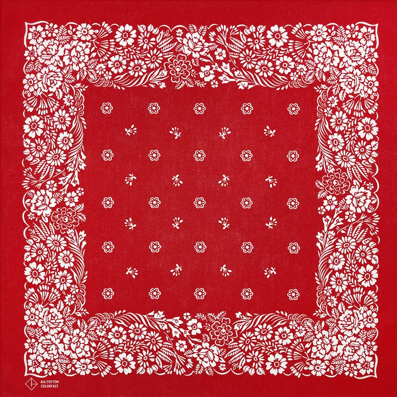High Quality New Design Hip Hop Amoeba Cashew Cotton Square Scarf Black Bandana Scarf Headband Paisley Gifts Unisex