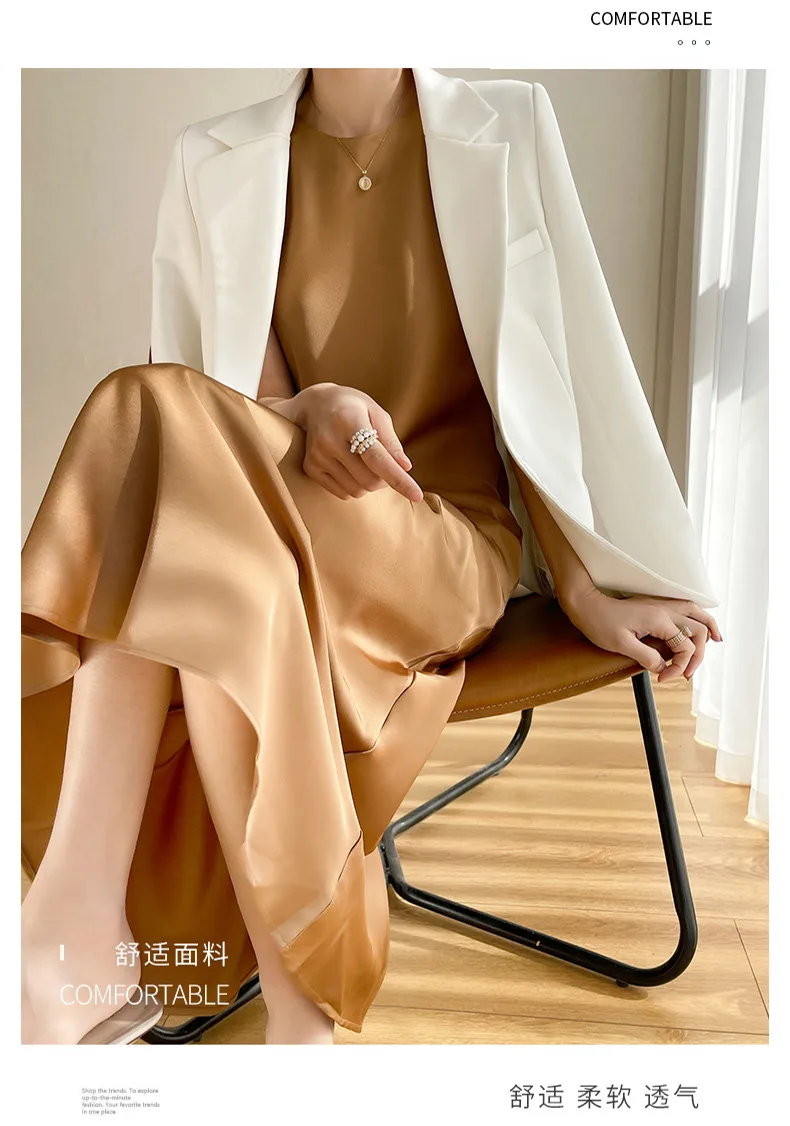 2026 Summer Robe Long Maxi Sundress Fashion Elegant Women's Acetate Satin Dresses Sexy Artificial Silk Sleeveless Party Dress