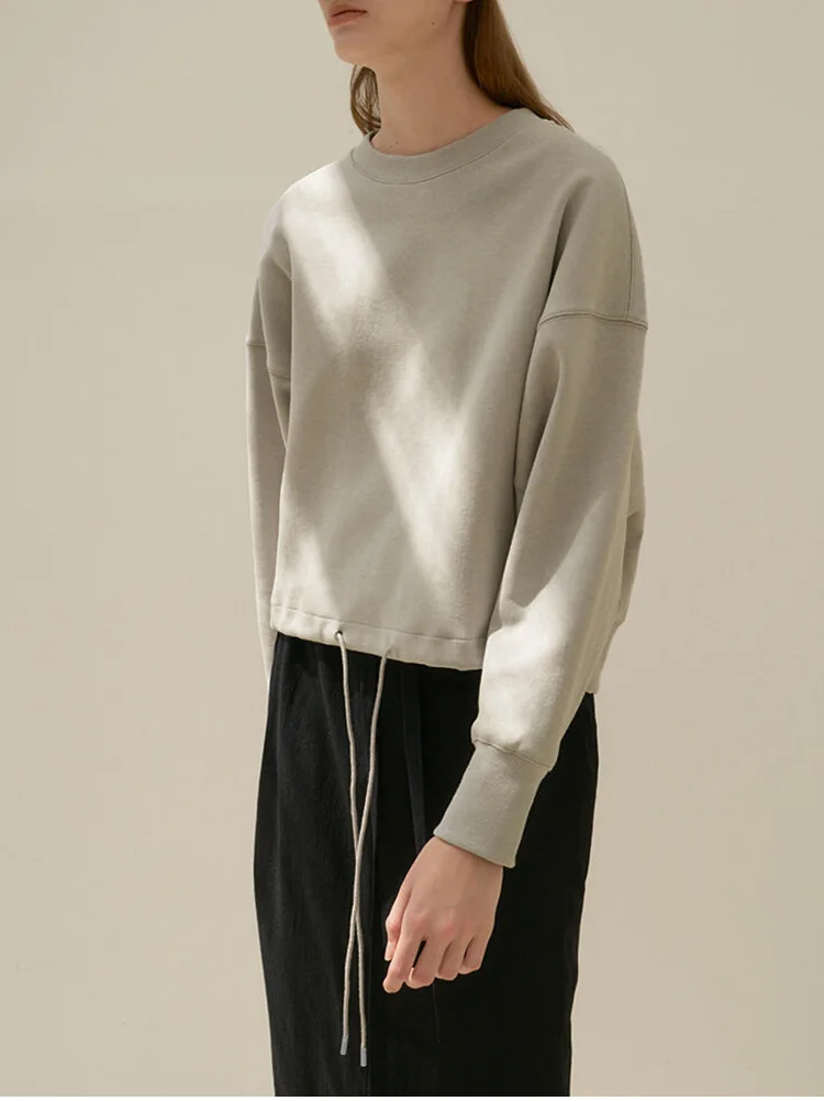 Oversized 100% Cotton Women Hoodies Sweatshirt Casual Solid Long Sleeve Drawstring Korean Fashion Streetwear Female Pullover