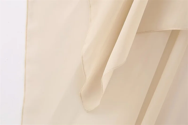 KEYANKETIAN Summer New Asymmetrical Tulle Cape Beach Wind Perspective Outfit Chic Chiffon Shawl Mid-Length Pull-Over Top