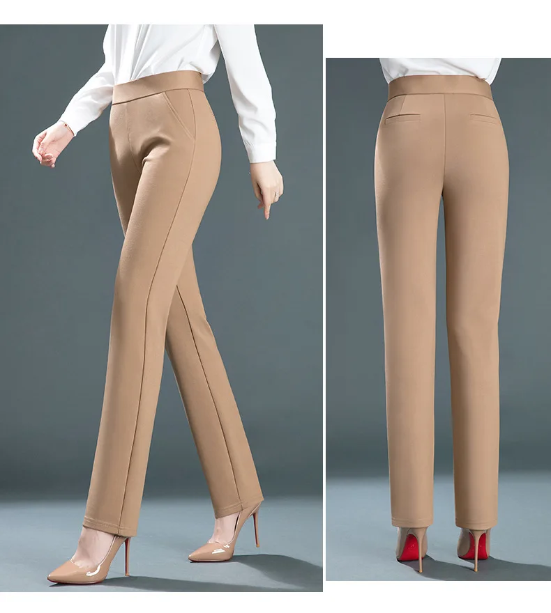 New Winter Pants For Women Thick Velvet Pants Warm Trousers Female Stretch Casual Pencil Pants Black Navy Khaki Pants Size M-6XL