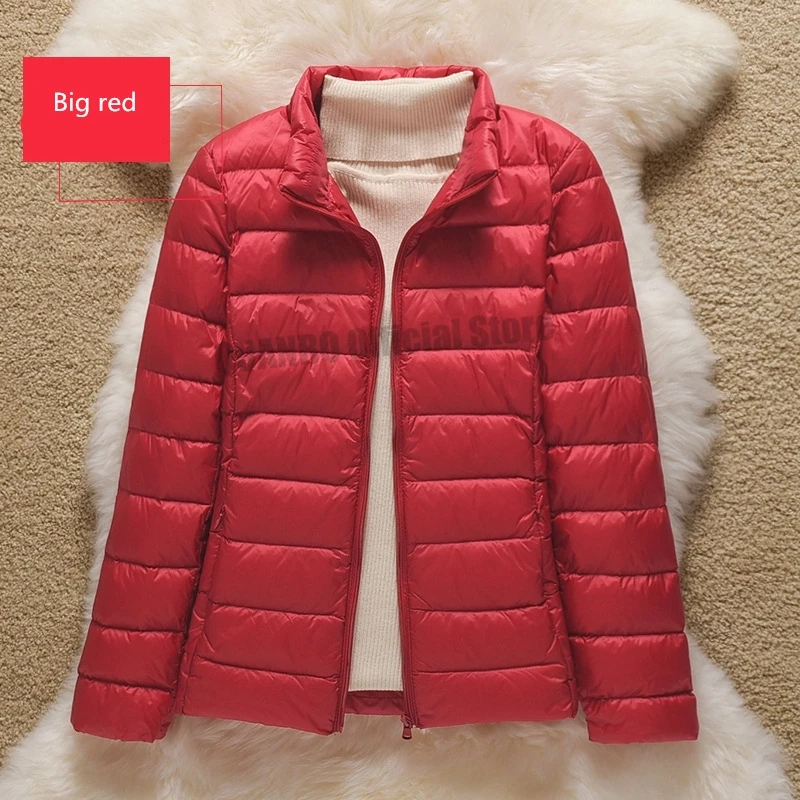 Plus Size 5XL 6XL 7XL Women Ultra Lightweight Packable Autumn Winter Warm Jackets 2026 New Arrivals Female Slim Short Down Coat