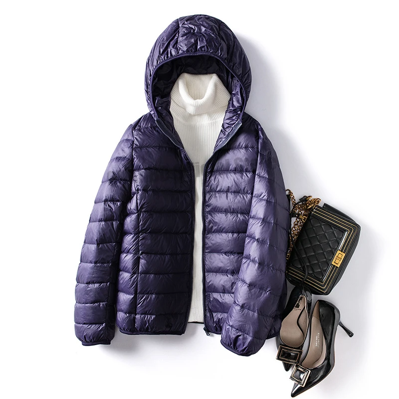 Plus Size 5XL 6XL 7XL Women Ultra Lightweight Packable Autumn Winter Warm Jackets 2026 New Arrivals Female Slim Short Down Coat