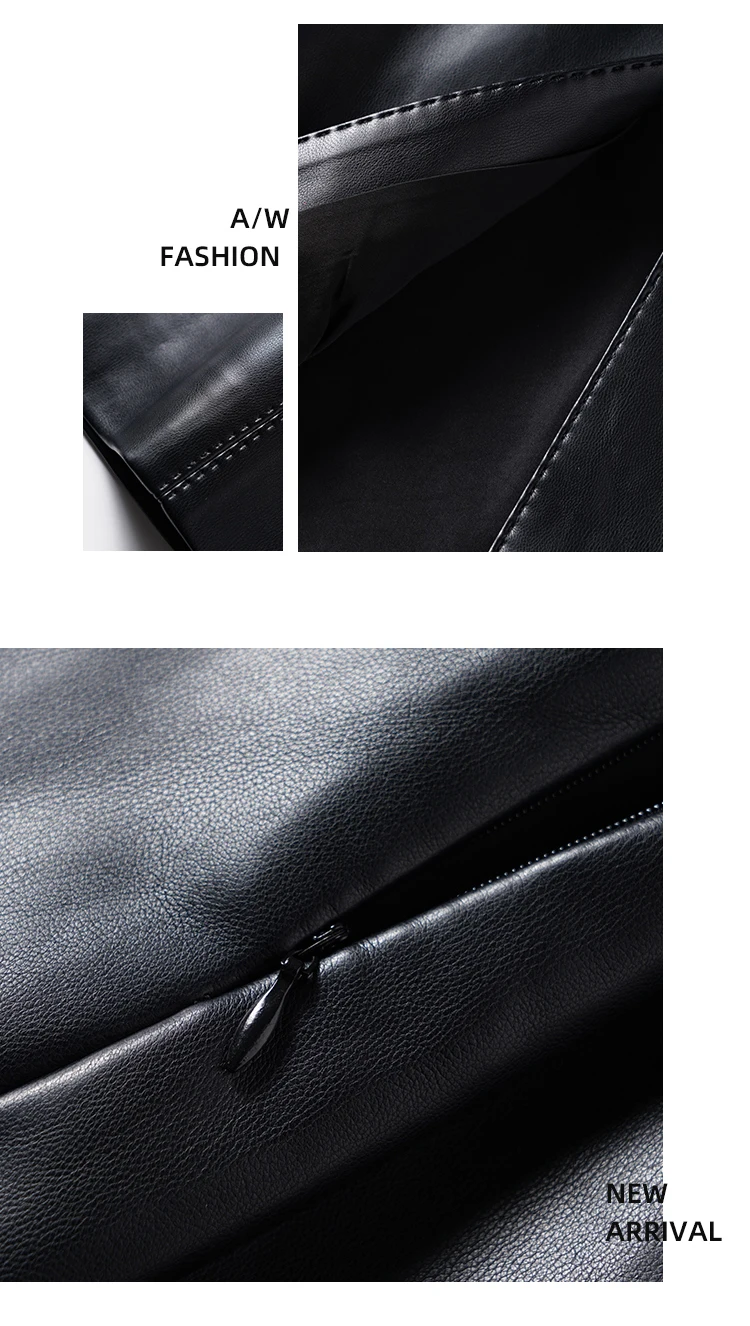 Sheepskin Skirt for Women 2025 Fashion High Waist Front Spit Wrap Skirt Chic Ladies A-line Knee-length Split Sheep Leather Skirt