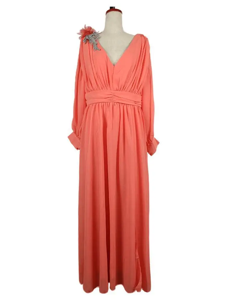 Long Party Dresses Woman for Weddings Chic and Elegant Vestidos De Novia Manga Larga Plus Size Dress Wholesale Dropshipping