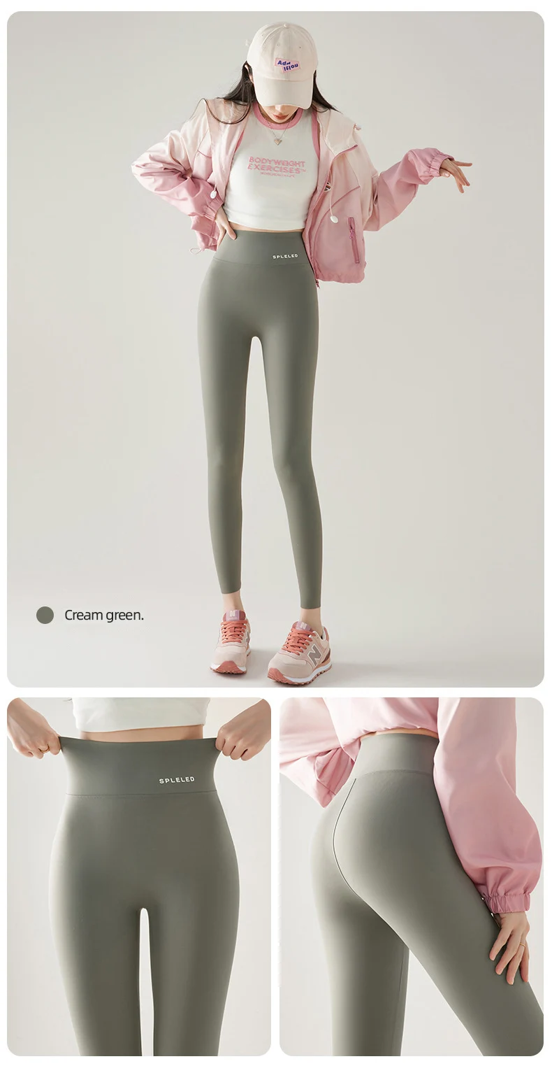 BIVIGAOS Spring Summer Thin Slim Shark Leggings Women Sexy Tight High Waist Letter Printed Sports Fitness Seamless Leggings