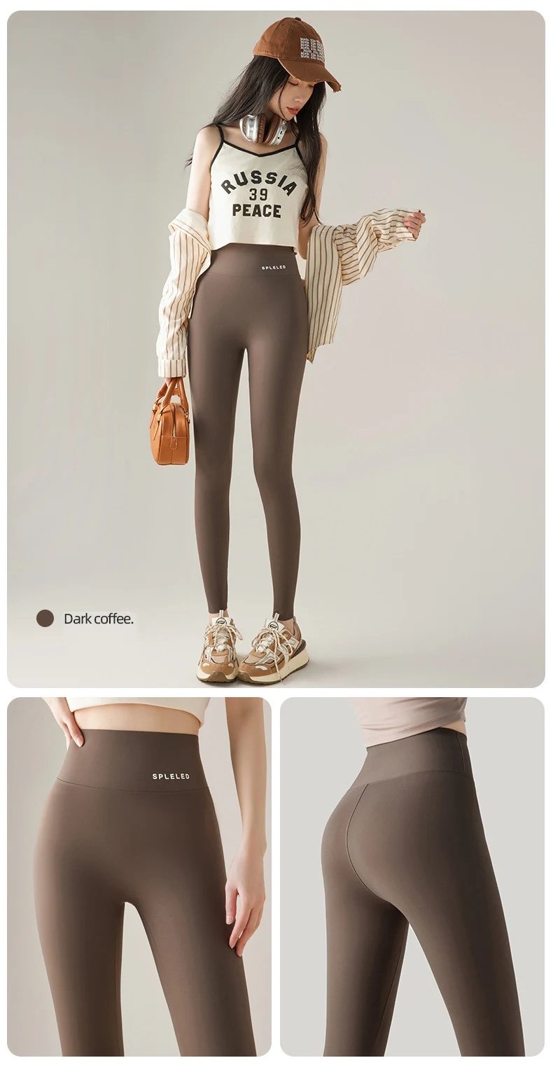 BIVIGAOS Spring Summer Thin Slim Shark Leggings Women Sexy Tight High Waist Letter Printed Sports Fitness Seamless Leggings