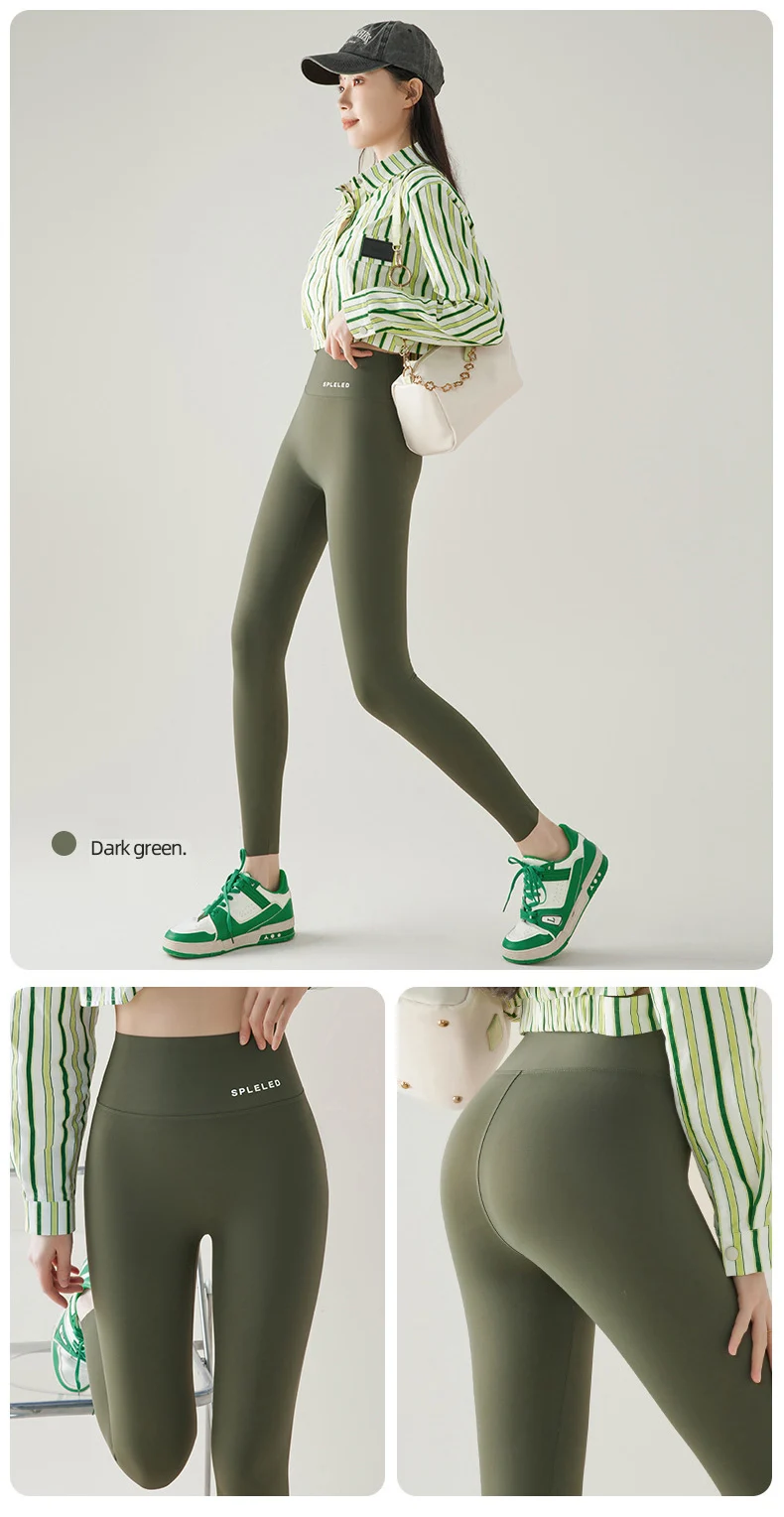 BIVIGAOS Spring Summer Thin Slim Shark Leggings Women Sexy Tight High Waist Letter Printed Sports Fitness Seamless Leggings
