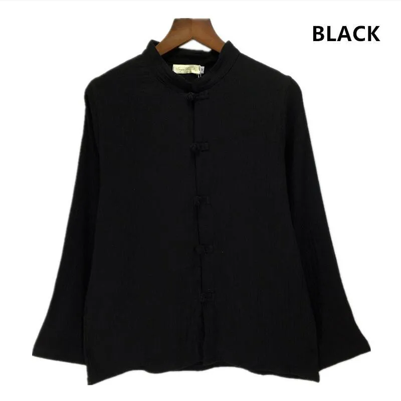 2026 Autumn Women Cotton Linen Blouse Tops Chinese Style Brand Women Long Sleeve Ladies Blouses Camisetas Mujer Blusas Camisa