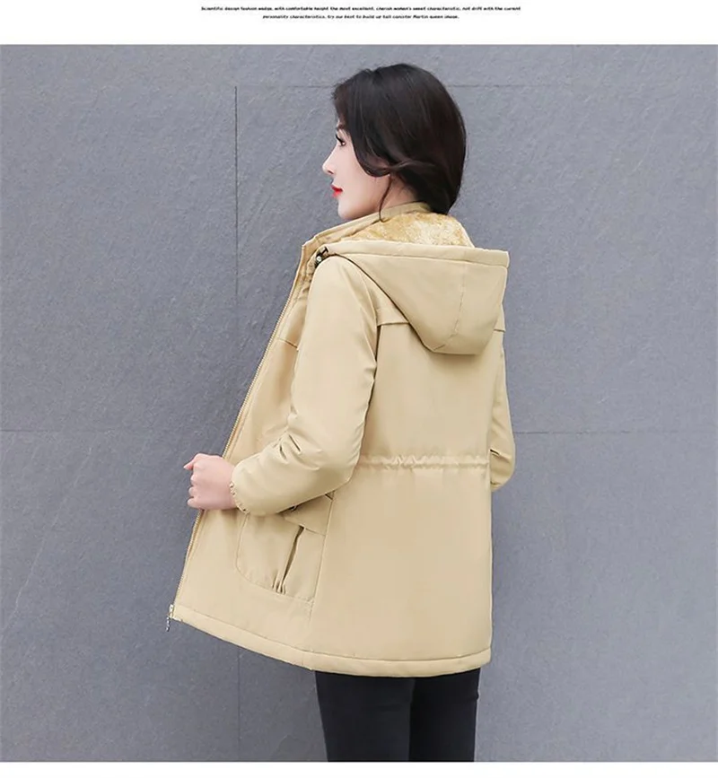 Hooded Overcoat Parka Down Cotton-Padded Women Jacket New Style 2023 Winter Explosions Fashion Warm Cotton Coat Women Clothing