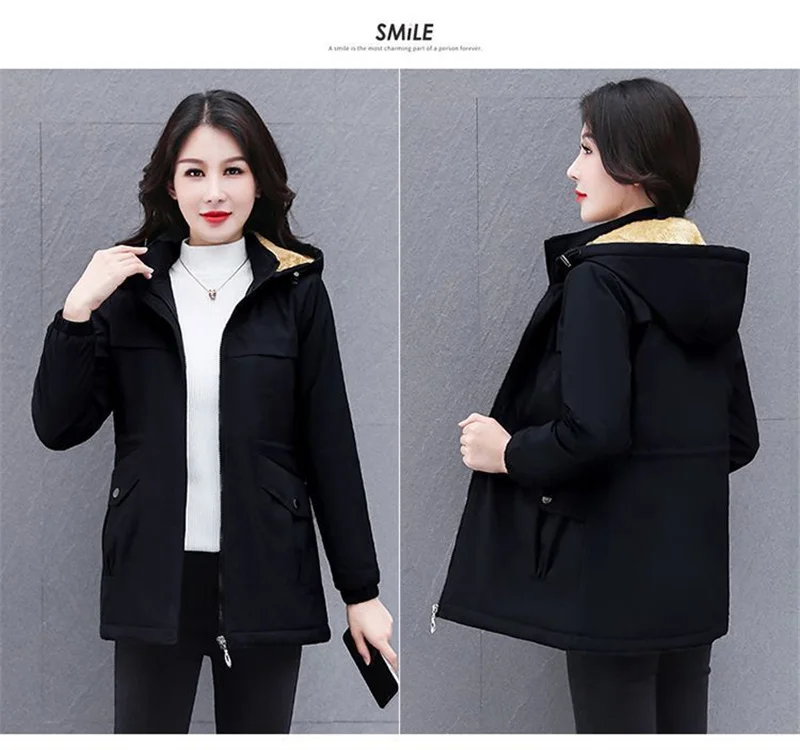 Hooded Overcoat Parka Down Cotton-Padded Women Jacket New Style 2023 Winter Explosions Fashion Warm Cotton Coat Women Clothing