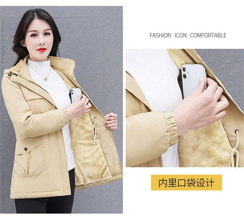 Hooded Overcoat Parka Down Cotton-Padded Women Jacket New Style 2023 Winter Explosions Fashion Warm Cotton Coat Women Clothing