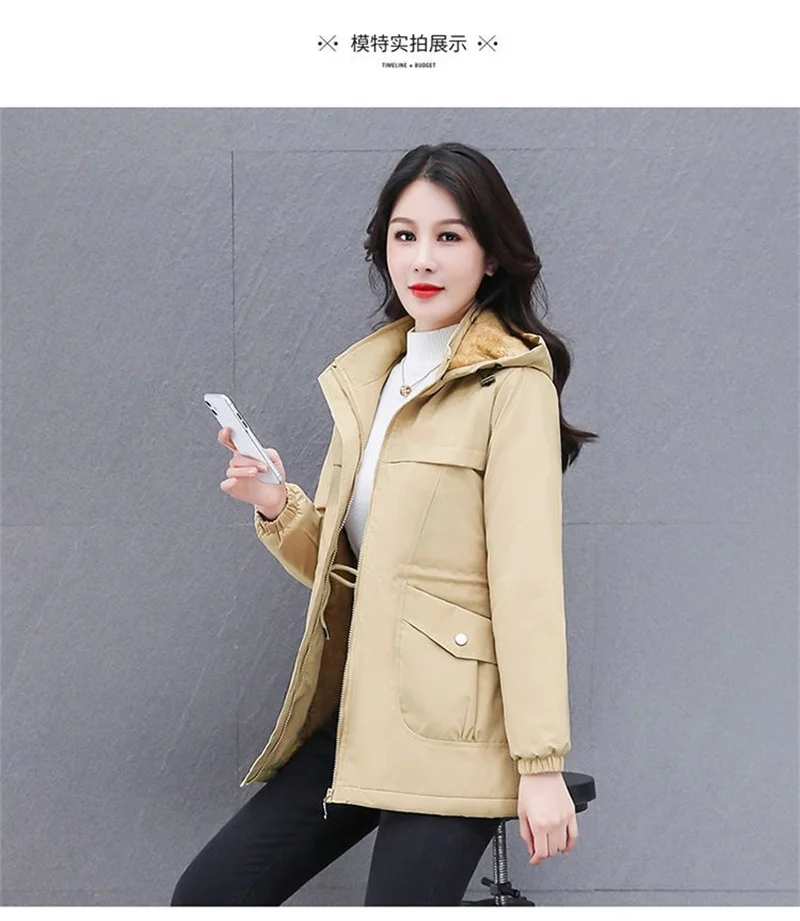Hooded Overcoat Parka Down Cotton-Padded Women Jacket New Style 2023 Winter Explosions Fashion Warm Cotton Coat Women Clothing
