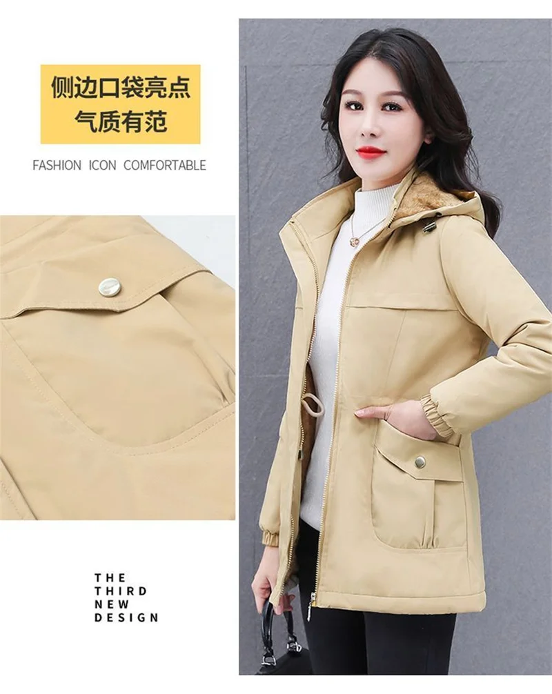 Hooded Overcoat Parka Down Cotton-Padded Women Jacket New Style 2023 Winter Explosions Fashion Warm Cotton Coat Women Clothing