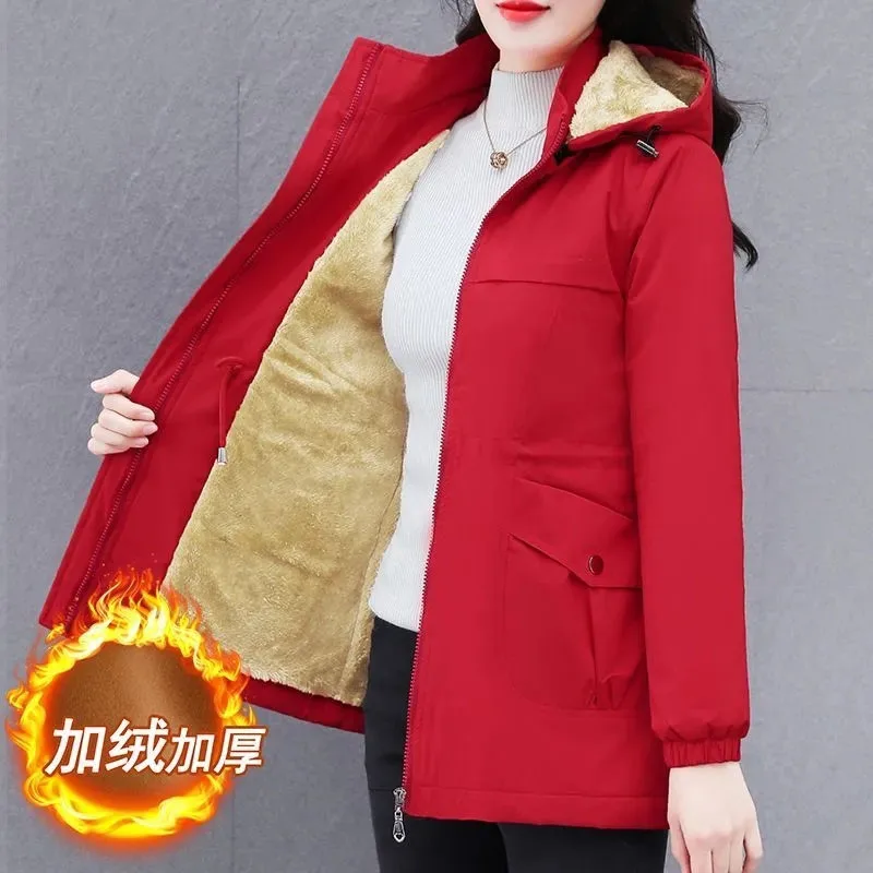 Hooded Overcoat Parka Down Cotton-Padded Women Jacket New Style 2023 Winter Explosions Fashion Warm Cotton Coat Women Clothing