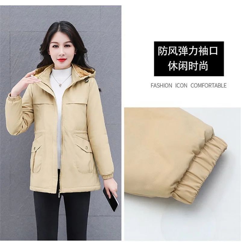 Hooded Overcoat Parka Down Cotton-Padded Women Jacket New Style 2023 Winter Explosions Fashion Warm Cotton Coat Women Clothing