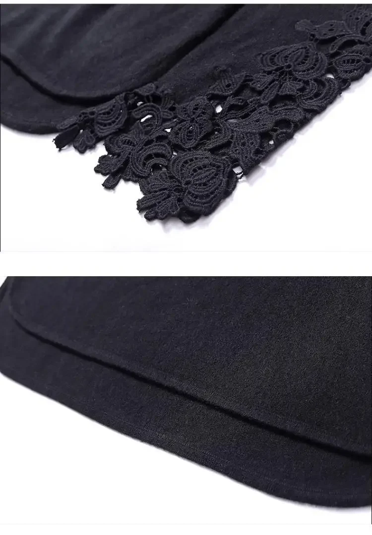 Women's Autumn Design Temperament T-shirt Wearing White Off-shoulder Top Fashion Embroidery Hollow-out Knitted Top Harajuku 2024