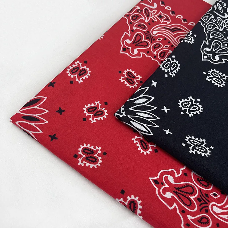 27inch/68cm Plus Size Cotton Square Scarf Hip Hop Amoeba Cashew Bandana Headband Black Paisley Turban Men Women Boys Girls Gifts
