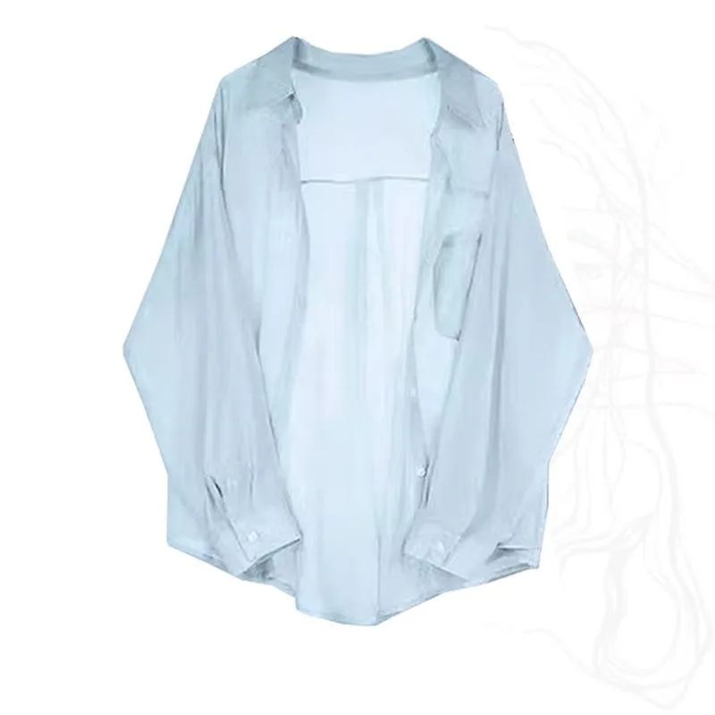 Women's Summer New In Matching Set 2026 Korean Elegant Chiffon Sunscreen Shirt+suspender+denim Skirt 3 Piece Female Dress Suit