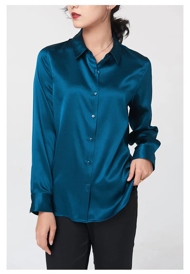 Elegant Satin Long Sleeve Blouses Women 2025 Vintage Burgundy white Silk Shirt Women Casual Loose Button Up Female Shirts Tops